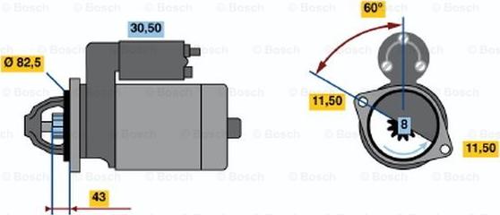 BOSCH 0 986 015 481 - Стартер unicars.by