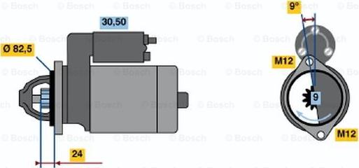 BOSCH 0 986 015 540 - Стартер unicars.by