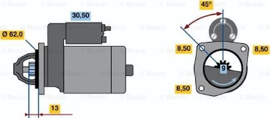 BOSCH 0 986 015 551 - Стартер unicars.by