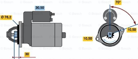 BOSCH 0 986 015 560 - Стартер unicars.by