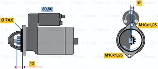 BOSCH 0 986 015 031 - Стартер unicars.by