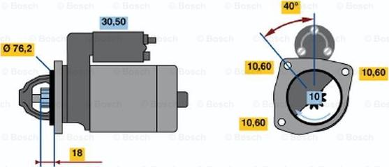 BOSCH 0 986 015 190 - Стартер unicars.by