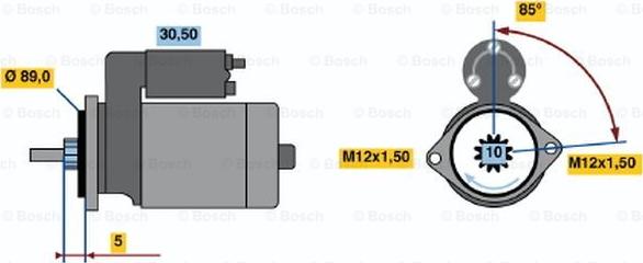 BOSCH 0 986 015 391 - Стартер unicars.by