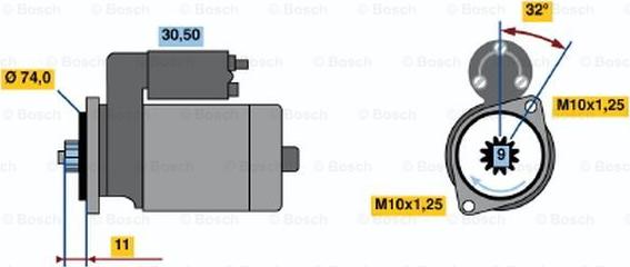 BOSCH 0 986 015 351 - Стартер unicars.by