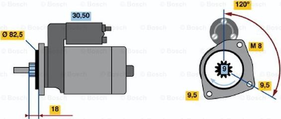 BOSCH 0 986 015 320 - Стартер unicars.by