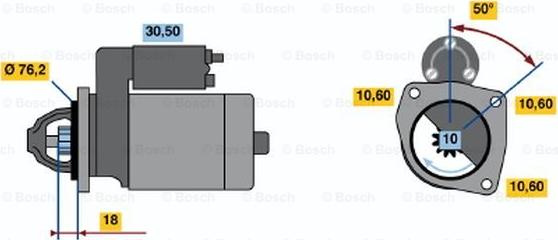 BOSCH 0 986 015 200 - Стартер unicars.by