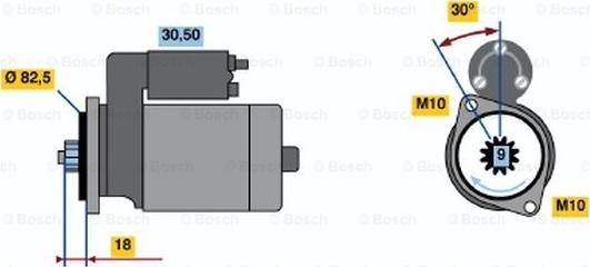 BOSCH 0 986 015 791 - Стартер unicars.by