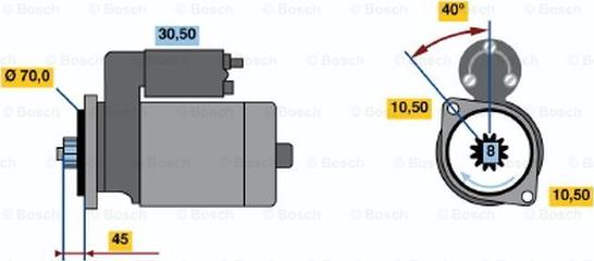 BOSCH 0 986 015 751 - Стартер unicars.by