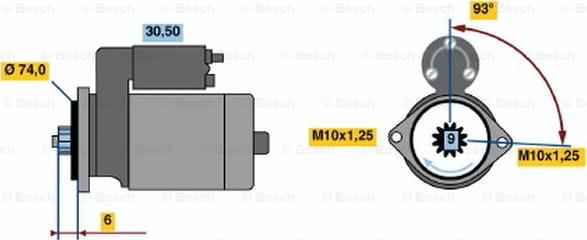 BOSCH 0 986 015 761 - Стартер unicars.by