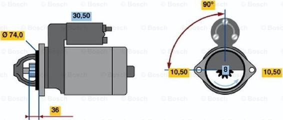 BOSCH 0 986 015 781 - Стартер unicars.by