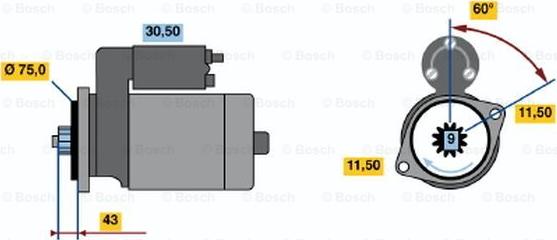 BOSCH 0 986 015 721 - Стартер unicars.by