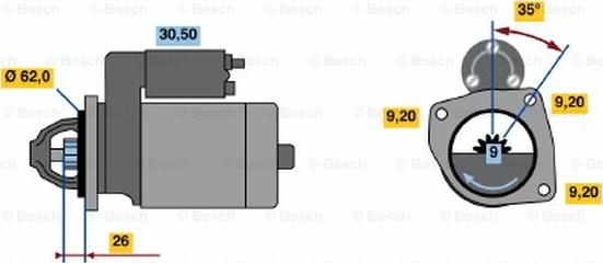 BOSCH 0 986 016 961 - Стартер unicars.by