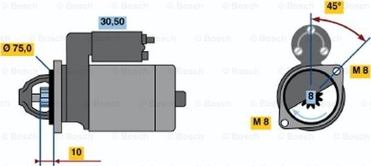 BOSCH 0 986 016 451 - Стартер unicars.by