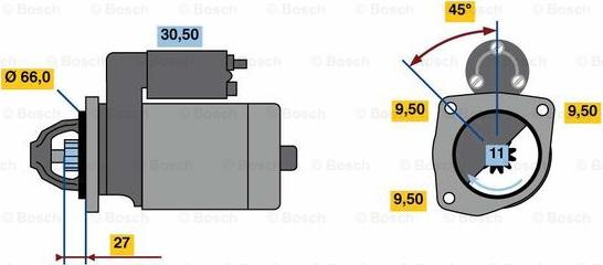 BOSCH 0 986 016 411 - Стартер unicars.by