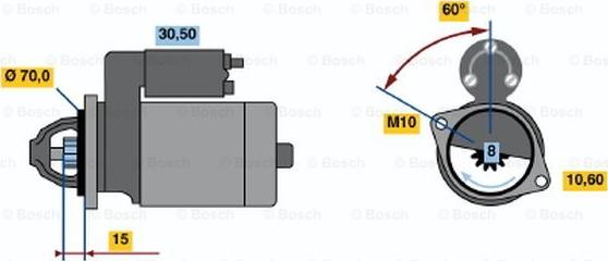 BOSCH 0 986 016 581 - Стартер unicars.by