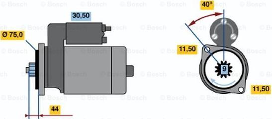 BOSCH 0 986 016 651 - Стартер unicars.by