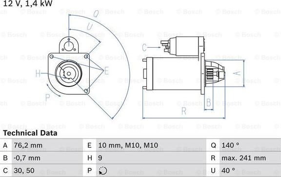 BOSCH 0 986 016 660 - Стартер unicars.by