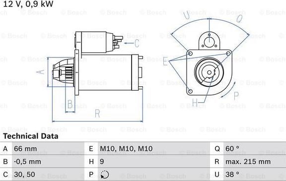 BOSCH 0 986 016 600 - Стартер unicars.by