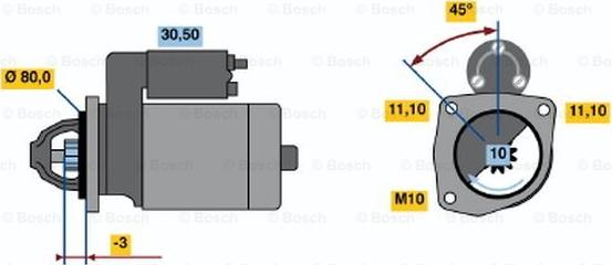 BOSCH 0 986 016 611 - Стартер unicars.by