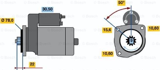 BOSCH 0 986 016 171 - Стартер unicars.by