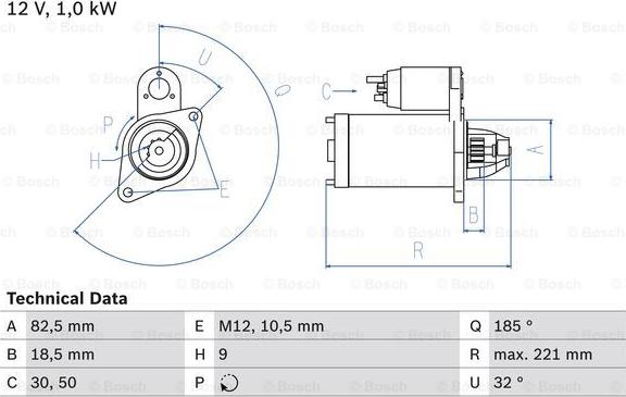 BOSCH 0 986 016 880 - Стартер unicars.by