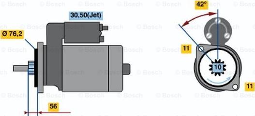 BOSCH 0 986 016 310 - Стартер unicars.by