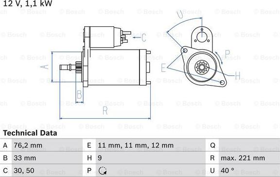 BOSCH 0 986 016 290 - Стартер unicars.by