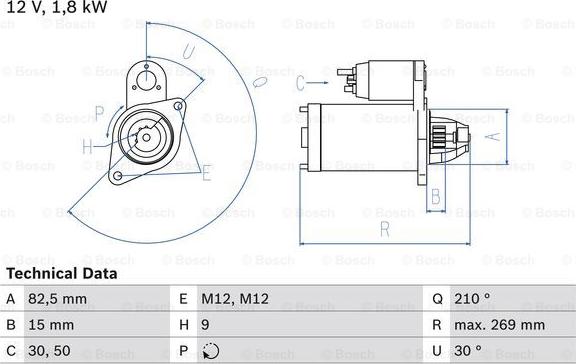 BOSCH 0 986 016 240 - Стартер unicars.by