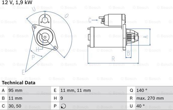 BOSCH 0 986 016 740 - Стартер unicars.by