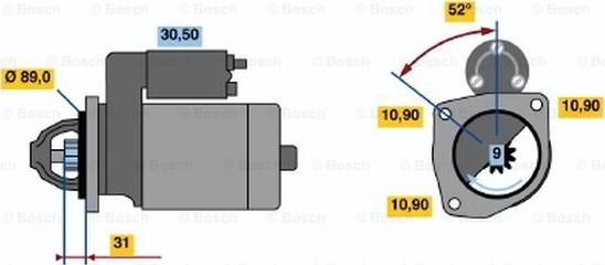 BOSCH 0 986 010 990 - Стартер unicars.by