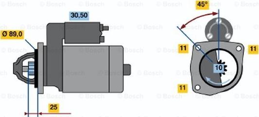 BOSCH 0 986 010 960 - Стартер unicars.by