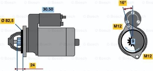 BOSCH 0 986 010 900 - Стартер unicars.by