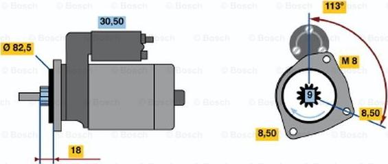 BOSCH 0 986 010 910 - Стартер unicars.by