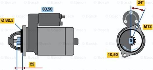 BOSCH 0 986 010 930 - Стартер unicars.by