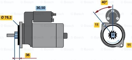 BOSCH 0 986 010 920 - Стартер unicars.by