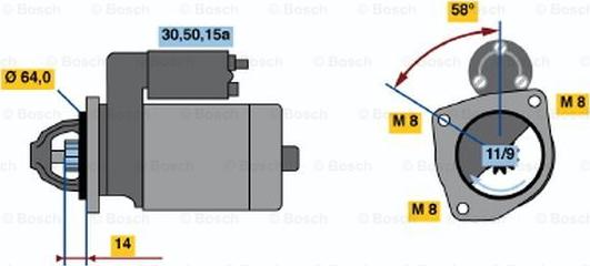 BOSCH 0 986 010 450 - Стартер unicars.by