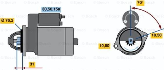 BOSCH 0 986 010 430 - Стартер unicars.by