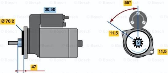 BOSCH 0 986 010 470 - Стартер unicars.by