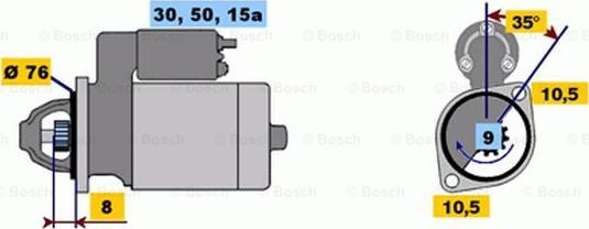 BOSCH 0 986 010 640 - Стартер unicars.by