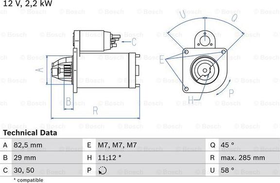 BOSCH 0 986 010 600 - Стартер unicars.by