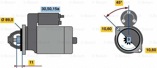 BOSCH 0 986 010 670 - Стартер unicars.by