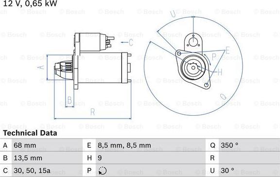 BOSCH 0 986 010 040 - Стартер unicars.by