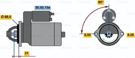 BOSCH 0 986 010 030 - Стартер unicars.by