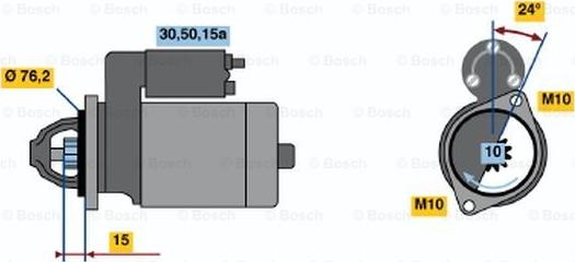 BOSCH 0 986 010 020 - Стартер unicars.by