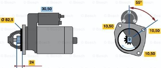 BOSCH 0 986 010 190 - Стартер unicars.by