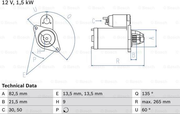 BOSCH 0 986 010 840 - Стартер unicars.by