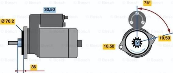 BOSCH 0 986 010 810 - Стартер unicars.by