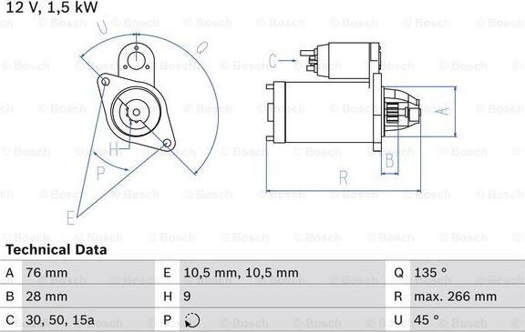 BOSCH 0 986 010 870 - Стартер unicars.by