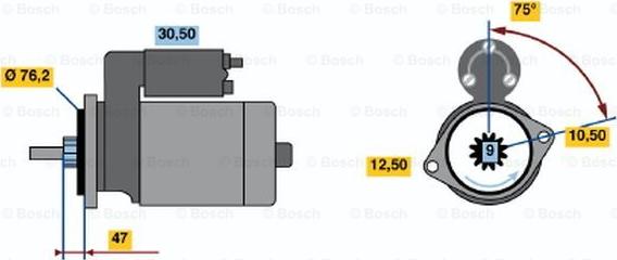 BOSCH 0 986 010 360 - Стартер unicars.by