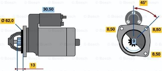 BOSCH 0 986 010 330 - Стартер unicars.by